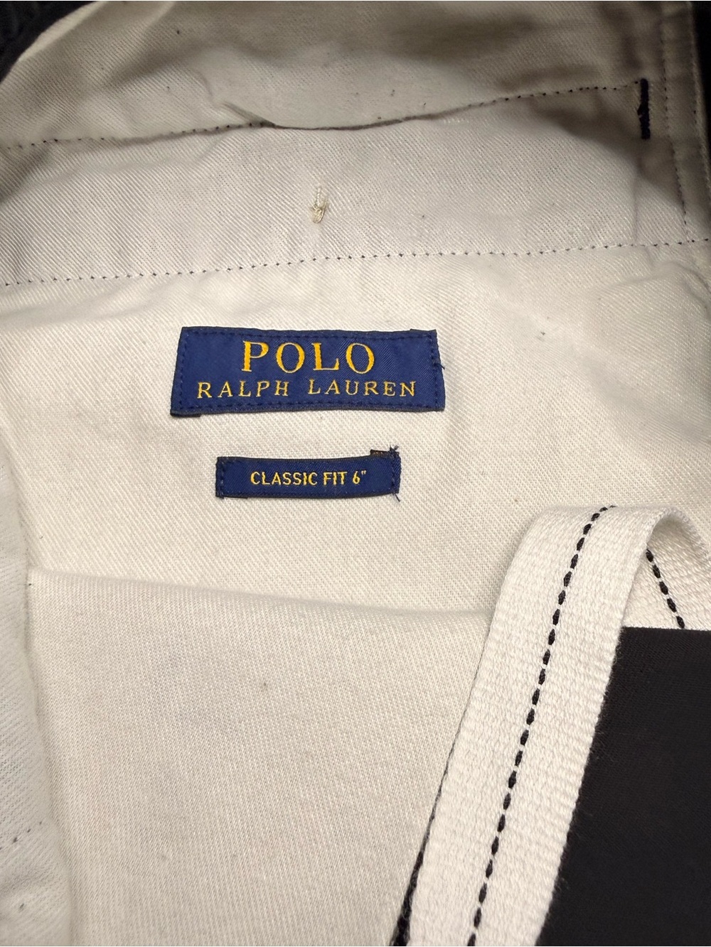 Men’s Polo Ralph Lauren Black Elastic Waist Polo Shorts with Zip Fly SZ XL - Picture 6 of 9